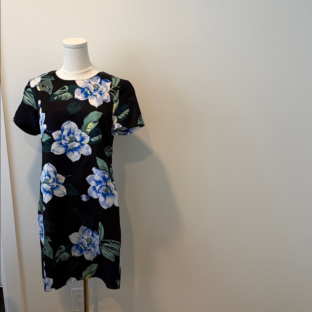 Banana Republic Black Floral Sheath Dress | Lined | Size 6